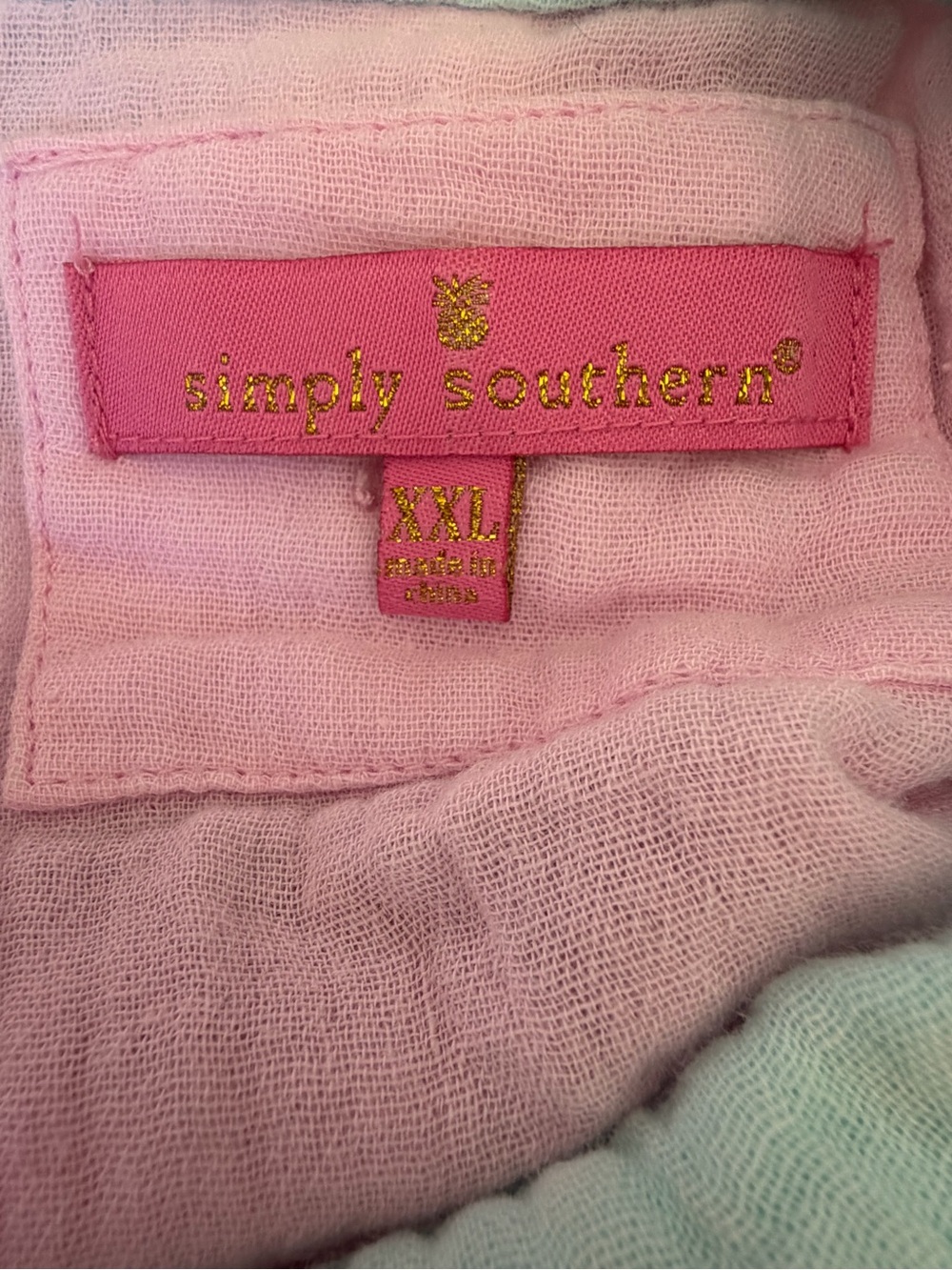 Simply Southern Women’s Pastel Gauze Cotton Shirt- Size XXL - Picture 8 of 8